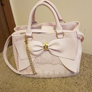 Betsey Johnson pink bow purse